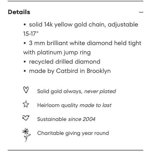 Catbird 14k Yellow Gold Diamond Pinprick Necklace - Picture 7 of 7